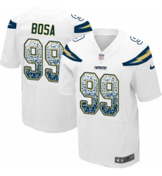 Men's Nike Los Angeles Chargers #99 Joey Bosa Elite White Road Drift Fashion NFL Jersey