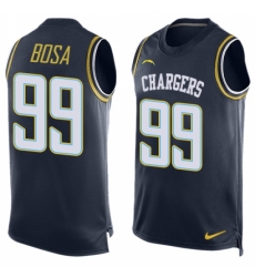 Men's Nike Los Angeles Chargers #99 Joey Bosa Limited Navy Blue Player Name & Number Tank Top NFL Jersey