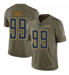 Men's Nike Los Angeles Chargers #99 Joey Bosa Limited Olive 2017 Salute to Service NFL Jersey