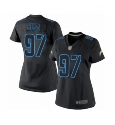 Women's Los Angeles Chargers #97 Joey Bosa Limited Black Impact Football Jersey