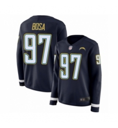 Women's Los Angeles Chargers #97 Joey Bosa Limited Navy Blue Therma Long Sleeve Football Jersey