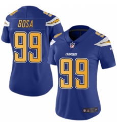 Women's Nike Los Angeles Chargers #99 Joey Bosa Limited Electric Blue Rush Vapor Untouchable NFL Jersey