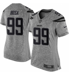 Women's Nike Los Angeles Chargers #99 Joey Bosa Limited Gray Gridiron NFL Jersey