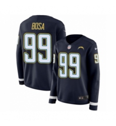 Women's Nike Los Angeles Chargers #99 Joey Bosa Limited Navy Blue Therma Long Sleeve NFL Jersey