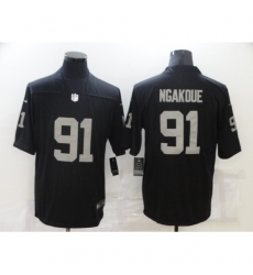 Men's Oakland Raiders #91 Yannick Ngakoue Nike Black Player Limited Jersey