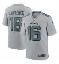 Men's Jacksonville Jaguars #16 Trevor Lawrence Nike Gray Atmosphere Fashion Game Jersey