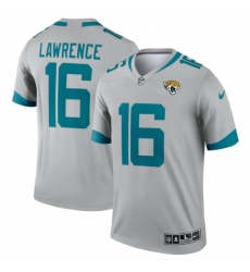 Men's Jacksonville Jaguars #16 Trevor Lawrence Nike Silver Inverted Legend Jersey