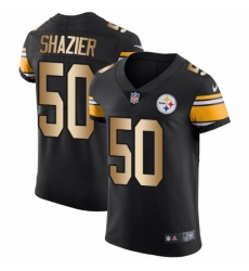 Men's Nike Pittsburgh Steelers #50 Ryan Shazier Elite Black/Gold Team Color NFL Jersey