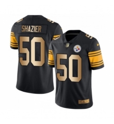 Men's Pittsburgh Steelers #50 Ryan Shazier Limited Black Gold Rush Vapor Untouchable Football Jersey