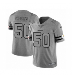 Men's Pittsburgh Steelers #50 Ryan Shazier Limited Gray Team Logo Gridiron Football Jersey