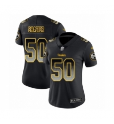 Women's Pittsburgh Steelers #50 Ryan Shazier Limited Black Smoke Fashion Football Jersey