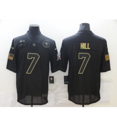 Men's New Orleans Saints #7 Taysom Hill Black Nike 2020 Salute To Service Limited Jersey