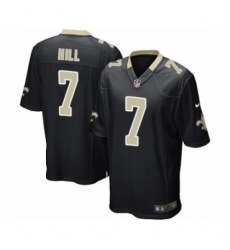 Men's Nike New Orleans Saints #7 Taysom Hill Game Black Team Color NFL Jersey
