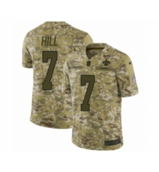 Men's Nike New Orleans Saints #7 Taysom Hill Limited Camo 2018 Salute to Service NFL Jersey