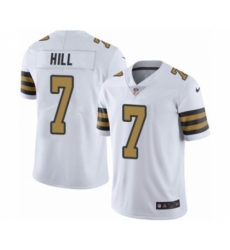Men's Nike New Orleans Saints #7 Taysom Hill Limited White Rush Vapor Untouchable NFL Jersey
