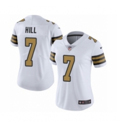 Women's Nike New Orleans Saints #7 Taysom Hill Limited White Rush Vapor Untouchable NFL Jersey
