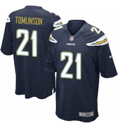 Men's Nike Los Angeles Chargers #21 LaDainian Tomlinson Game Navy Blue Team Color NFL Jersey