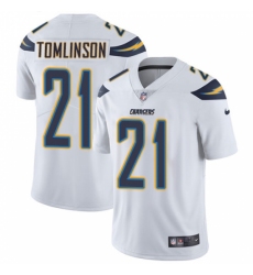 Men's Nike Los Angeles Chargers #21 LaDainian Tomlinson White Vapor Untouchable Limited Player NFL Jersey