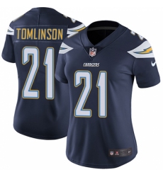 Women's Nike Los Angeles Chargers #21 LaDainian Tomlinson Elite Navy Blue Team Color NFL Jersey