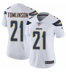 Women's Nike Los Angeles Chargers #21 LaDainian Tomlinson Elite White NFL Jersey