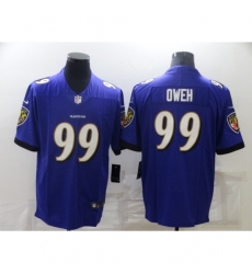 Men's Baltimore Ravens #99 Odafe Oweh Nike Purple Limited Jersey