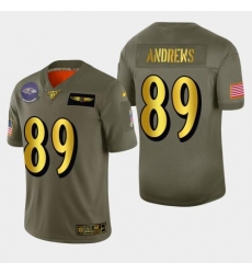 Men's Baltimore Ravens #89 Mark Andrews Nike Olive Gold 2019 Salute to Service Limited NFL 100 Jersey