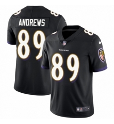 Men's Nike Baltimore Ravens #89 Mark Andrews Black Alternate Vapor Untouchable Limited Player NFL Jersey