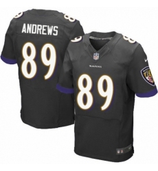 Men's Nike Baltimore Ravens #89 Mark Andrews Elite Black Alternate NFL Jersey