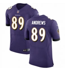 Men's Nike Baltimore Ravens #89 Mark Andrews Purple Team Color Vapor Untouchable Elite Player NFL Jersey