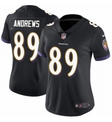 Women's Nike Baltimore Ravens #89 Mark Andrews Black Alternate Vapor Untouchable Limited Player NFL Jersey