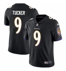 Youth Nike Baltimore Ravens #9 Justin Tucker Black Alternate Vapor Untouchable Limited Player NFL Jersey