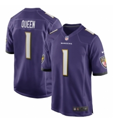 Men's Baltimore Ravens #1 Patrick Queen Nike Purple 2020 NFL Draft First Round Pick Game Jersey.webp