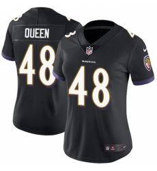 Women's Baltimore Ravens #48 Patrick Queen Black Alternate Stitched NFL Vapor Untouchable Limited Jersey