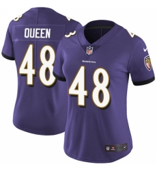 Women's Baltimore Ravens #48 Patrick Queen Purple Team Color Stitched NFL Vapor Untouchable Limited Jersey