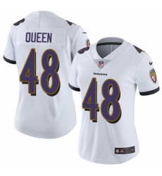 Women's Baltimore Ravens #48 Patrick Queen White Stitched NFL Vapor Untouchable Limited Jersey