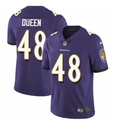 Youth Baltimore Ravens #48 Patrick Queen Purple Team Color Stitched NFL Vapor Untouchable Limited Jersey