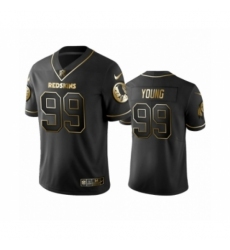 Redskins Black #99 Chase Young Golden Edition Vapor Limited Jersey