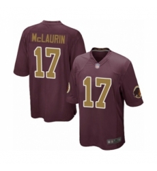 Men's Washington Redskins #17 Terry McLaurin Game Burgundy Red Gold Number Alternate 80TH Anniversary Football Jersey