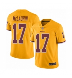 Men's Washington Redskins #17 Terry McLaurin Limited Gold Rush Vapor Untouchable Football Jersey