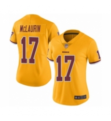 Women's Washington Redskins #17 Terry McLaurin Limited Gold Rush Vapor Untouchable Football Jersey