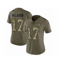 Women's Washington Redskins #17 Terry McLaurin Limited Olive Camo 2017 Salute to Service Football Jersey