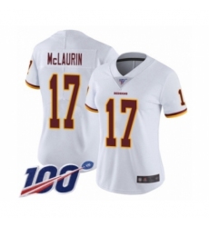 Women's Washington Redskins #17 Terry McLaurin White Vapor Untouchable Limited Player 100th Season Football Jersey