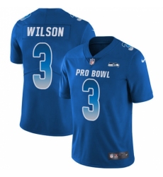 Men's Nike Seattle Seahawks #3 Russell Wilson Limited Royal Blue 2018 Pro Bowl NFL Jersey