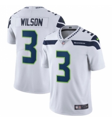 Men's Nike Seattle Seahawks #3 Russell Wilson White Vapor Untouchable Limited Player NFL Jersey