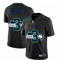 Men's Seattle Seahawks #3 Russell Wilson Black Nike Black Shadow Edition Limited Jersey