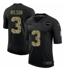 Men's Seattle Seahawks #3 Russell Wilson Camo 2020 Salute To Service Limited Jersey