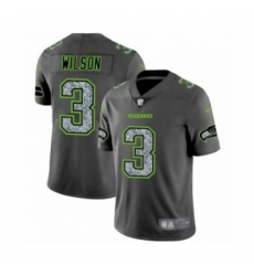Men's Seattle Seahawks #3 Russell Wilson Lindsay Gray Static Fashion Limited Football Jersey