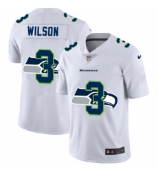 Men's Seattle Seahawks #3 Russell Wilson White Nike White Shadow Edition Limited Jersey