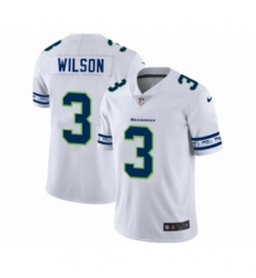 Men's Seattle Seahawks #3 Russell Wilson White Team Logo Cool Edition Jersey