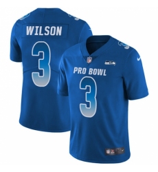 Women's Nike Seattle Seahawks #3 Russell Wilson Limited Royal Blue 2018 Pro Bowl NFL Jersey